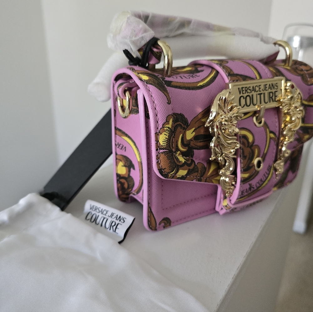 Versace Jeans Collection Pink Baroque Print Bag - Picture 5 of 10